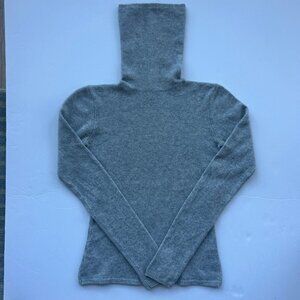 Margaret O"Leary Gray Cashmere Turtleneck Sweater